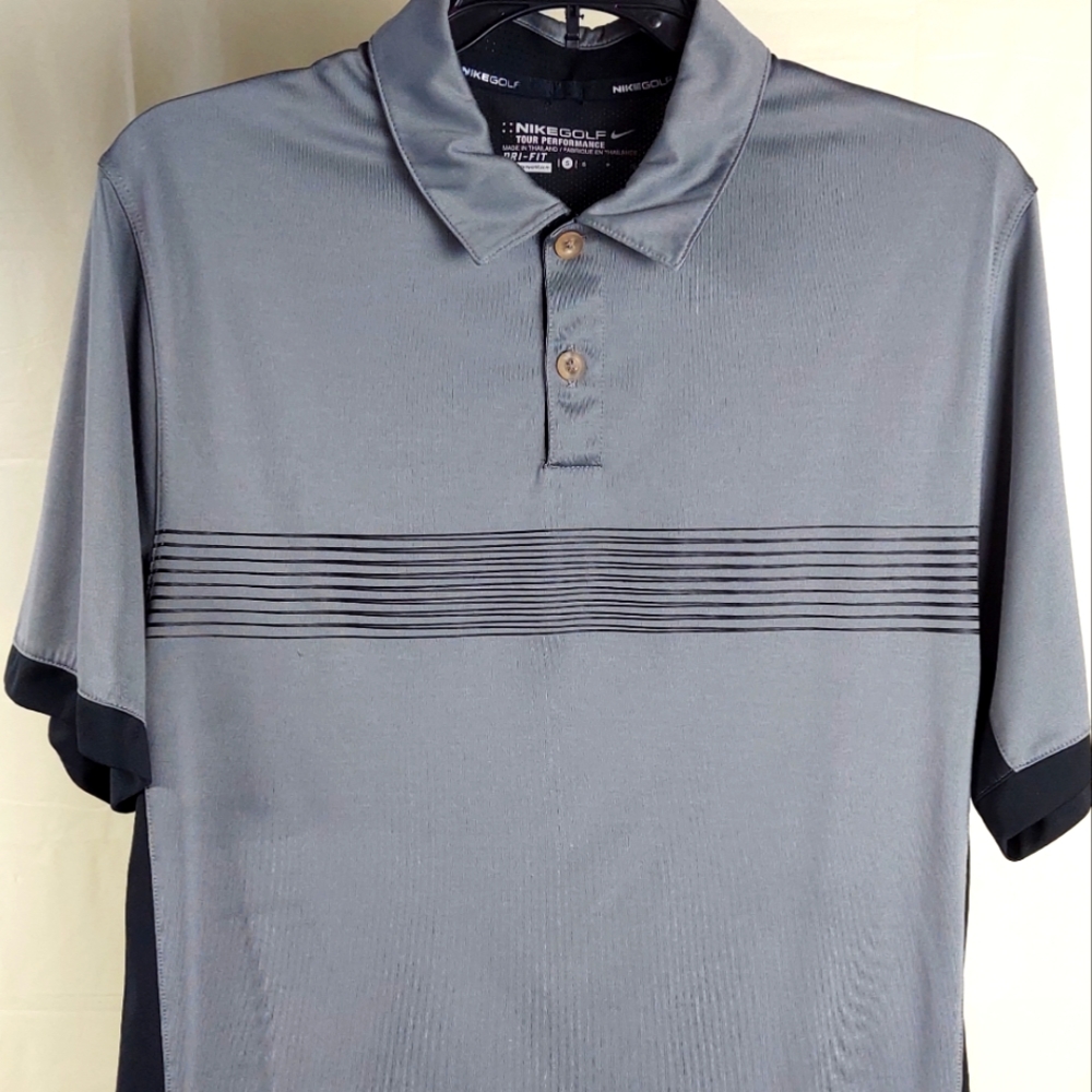 Men Small Nike Golf Tour Performance Dri-fit Gray/Black